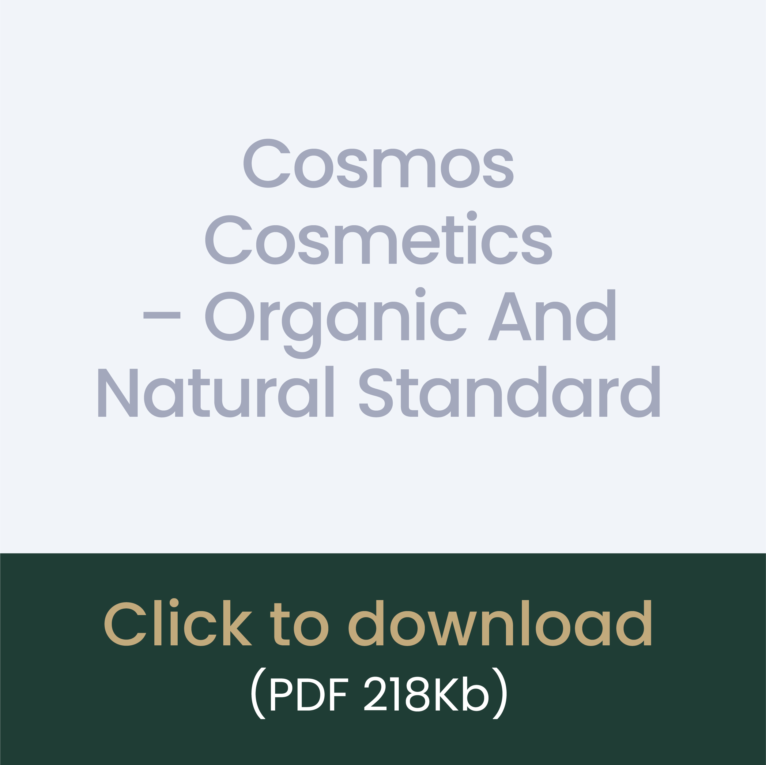 Cosmos Cosmetics– Organic And Natural Standard download link